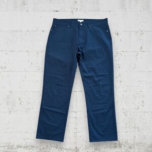 PETER MILLAR Crown Comfort Five-Pocket Pants Size 36x28 Blue